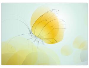Obraz - Žltý motýľ (70x50 cm)