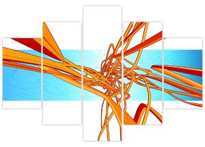 Obraz - Prepletené čiary, abstrakcie (150x105 cm)