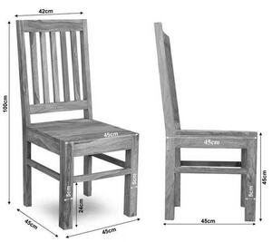 PLAIN SHEESHAM Jedálenská stolička drevená - operadlo krátke, palisander