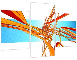 Obraz - Prepletené čiary, abstrakcie (90x60 cm)