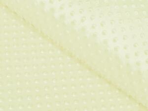 Biante Detská obliečka na vankúš Minky 3D bodky MKP-043 Pastelovo žltozelená 40 x 40 cm
