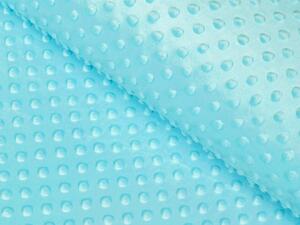 Biante Detská obliečka na vankúš Minky 3D bodky MKP-039 Blankytná modrá 35 x 45 cm