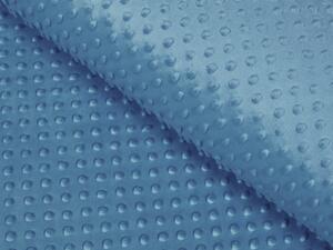 Biante Detská obliečka na vankúš Minky 3D bodky MKP-044 Kovová modrá 45 x 45 cm