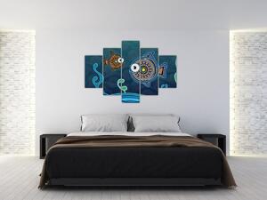 Obraz - Maľované rybičky (150x105 cm)