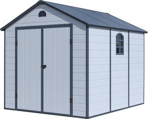 G21 Záhradný domček G21 Boston 670 - 241 x 278 cm, plastový, svetlo šedý G21-6390075