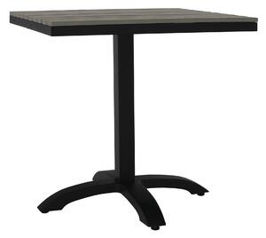 Záhradný stôl, sivá/čierna/kov/artwood, NAKUL