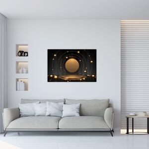 Obraz - Zlaté kruhy (90x60 cm)