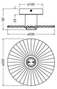 Osram - Stropné svietidlo PLISSEE 1xE27/15W/230V pr. 20 cm antracit