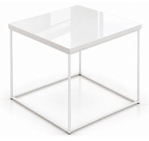 Konferenčný stolík Adina - biela lesklá