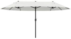 Slnečník Sunny dvojitý 48 mm s kľukou krémovo biely 460 x 270 x 240 cm