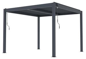 Bioklimatická pergola G21 Austin Premium 3x3 m, antracitová hliníková