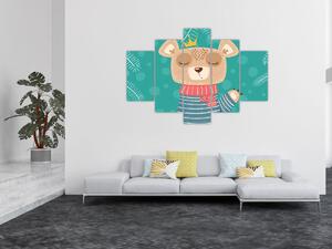 Obraz - Mávajúci medvedík (150x105 cm)