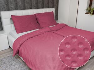 Biante Hrejivé posteľné obliečky Minky TOP 3D bodky MKP-057 Ostružinové Jednolôžko 140x200 a 70x90 cm