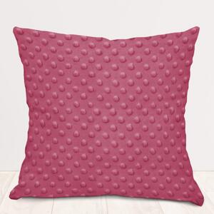 Biante Detská obliečka na vankúš Minky TOP 3D bodky MKP-057 Ostružinová 30 x 50 cm