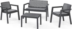 Keter Záhradný nábytok Keter Emily Patio Set so sedákmi grafitová KT-610019