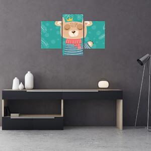 Obraz - Mávajúci medvedík (90x60 cm)