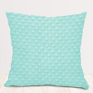 Biante Detská obliečka na vankúš Minky TOP 3D bodky MKP-055 Svetlo mintová 30 x 50 cm