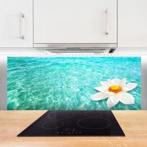 Sklenený obklad Do kuchyne Voda kvet umenie 125x50 cm
