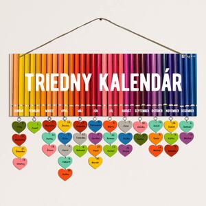 Darček pre učiteľku - Triedny kalendár v pestrých farbách