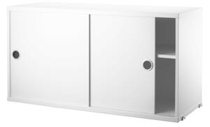 String Komoda String Cabinet With Sliding Doors 78 x 30, white