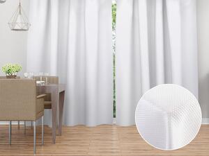 Biante Dekoračný záves Monako PM-126 Drobný nopkový vzor biely - šírka 140 cm 140x260 cm