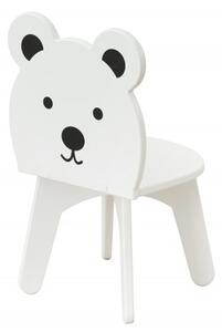 Detská drevená stolička Macko