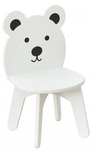 Detská drevená stolička Macko