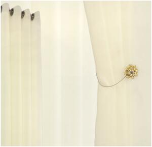 Jednofarebná záclona - krémová - vlastný rozmer Uchytenie závesu: Riasiaca páska 1, Šírka záclony: 550cm