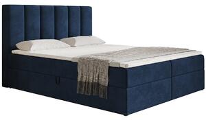Boxspringová jednolôžková posteľ BINDI 1 - 120x200, tmavo modrá