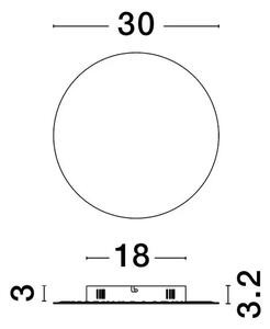 LED nástenné svietidlo Cyrcle 30 biele – Biela