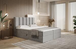 Boxspringová manželská posteľ BINDI 1 - 180x200, svetlo šedá