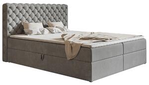 Boxspringová manželská posteľ BRUNA 1 - 160x200, svetlo šedá