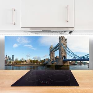 Sklenený obklad Do kuchyne Most londýn architektúra 125x50 cm