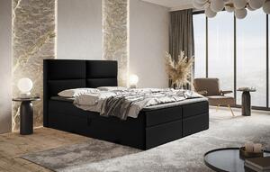 Boxspringová manželská posteľ CARLA 1 - 140x200, čierna