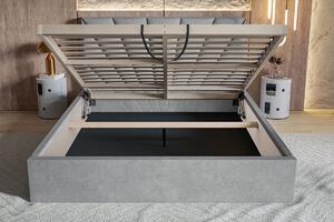 Čalúnená jednolôžková posteľ GITEL - 120x200, šedá