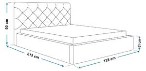 Čalúnená jednolôžková posteľ HANELE - 120x200, svetlo béžová