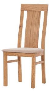 Dubová olejovaná a voskovaná stolička Sofi béžová látka