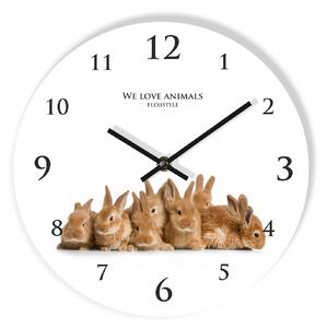 Dekorstudio Detské hodiny na stenu so zajačikmi