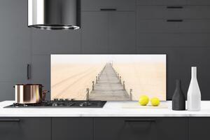 Sklenený obklad Do kuchyne Most písek architektúra 125x50 cm