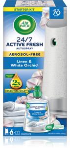 Air Wick Active Fresh Linen & White Orchid automatický osviežovač vzduchu s náplňou 228 ml