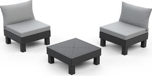 Záhradný nábytok Keter Elements modulárny balkónový set grafitový