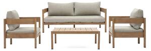 Záhradný nábytok G21 Sabine – štvorčlenná súprava so stolom, vyrobená z hliníka