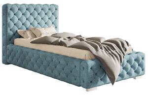 Čalúnená jednolôžková posteľ MARILOU - 90x200, svetlo modrá