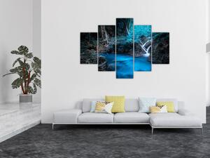 Obraz - Magická noc v tropickom lese (150x105 cm)