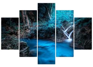 Obraz - Magická noc v tropickom lese (150x105 cm)