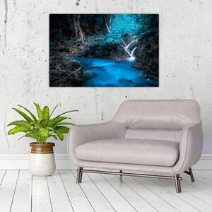 Obraz - Magická noc v tropickom lese (90x60 cm)