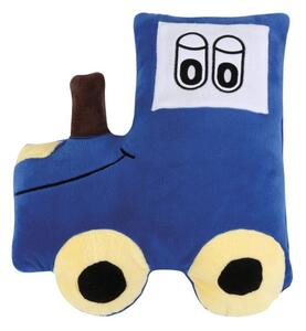 Tvarovaný vankúšik modrý traktor