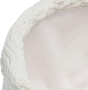 Košík pletený River Knit Cream White