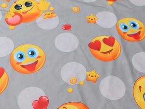 Obliečky z mikrovlákna Emoji sivé Rozmer obliečky: 70 x 90 cm | 140 x 200 cm
