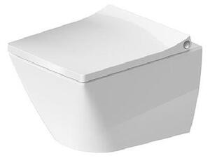 Duravit Viu - Závesné WC Compact, Rimless, DuraFix, s WonderGliss, alpská biela 25730900001